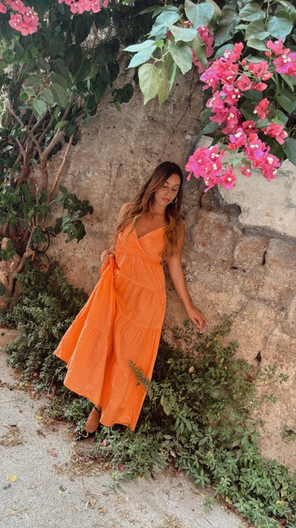 Abito Lungo Arancione