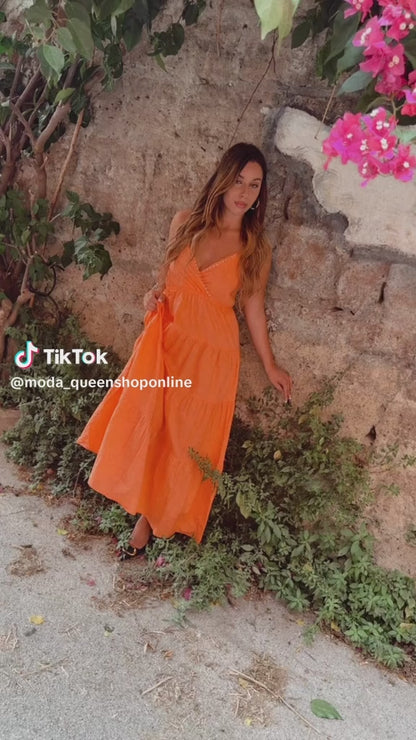 Abito Lungo Arancione